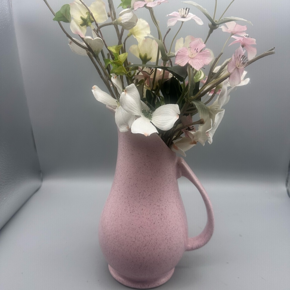 Vintage pink USA signed 932 pitcher